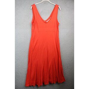 Maeve Anthropologie Orange Sleeveless Midi Dress-Large-"Abroad"